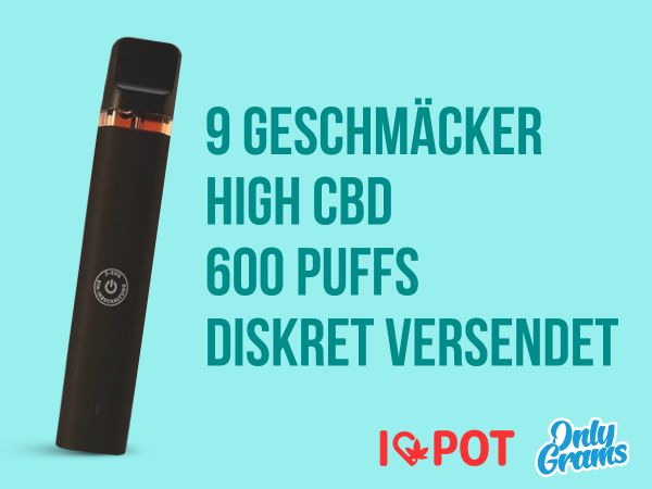 Titelbild für die Kategorie "CBD Vape" CBD Vapes von I Love Pot und OnlyGrams