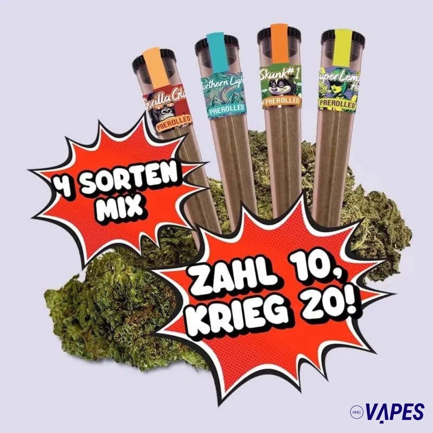 20 für 10 HHZ Pre Roll Bundle HHC VAPES