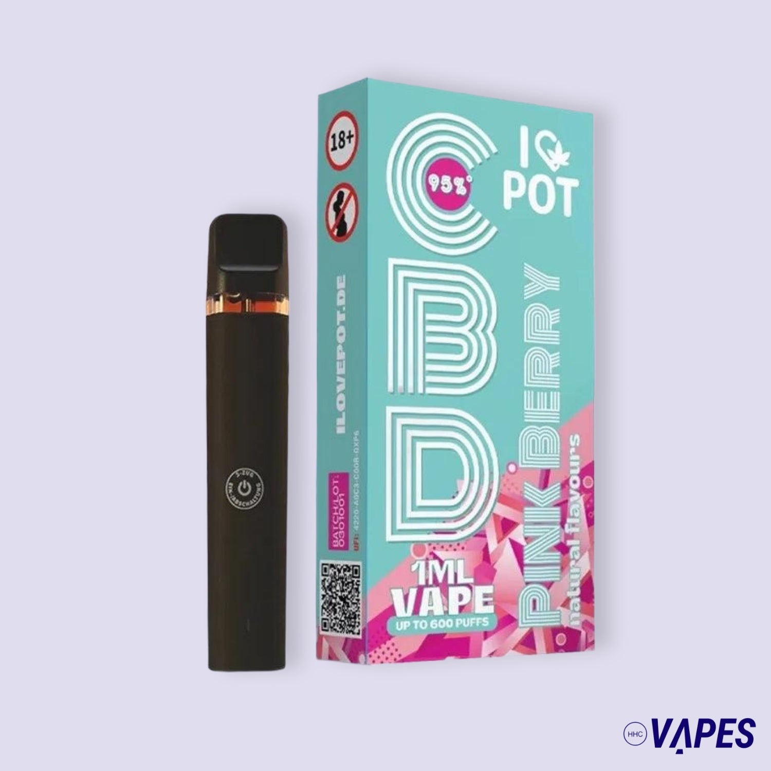 CBD Vape Pen 95% - Pink Berry HHC VAPES