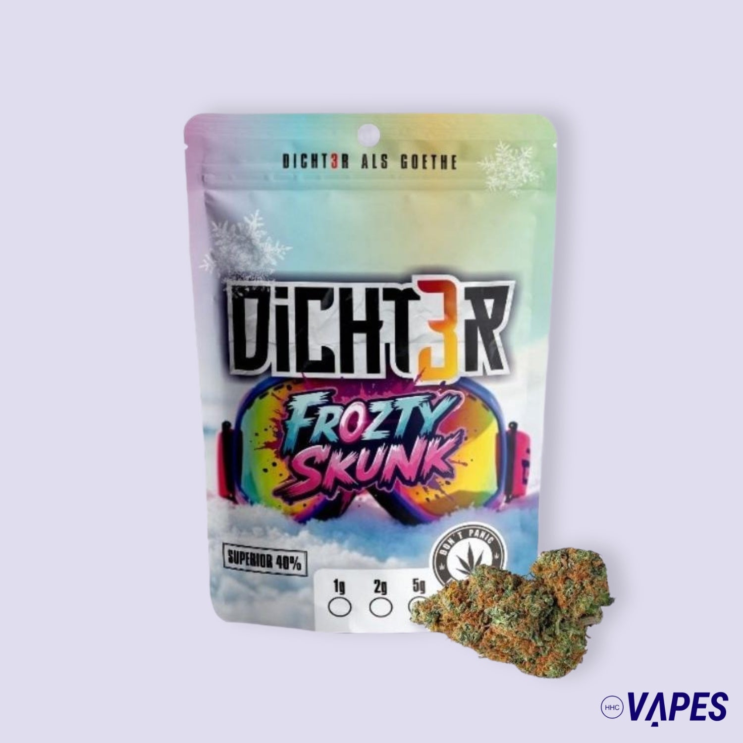 DICHT3R - 40% Superior Blüten - Frozty Skunk HHC VAPES