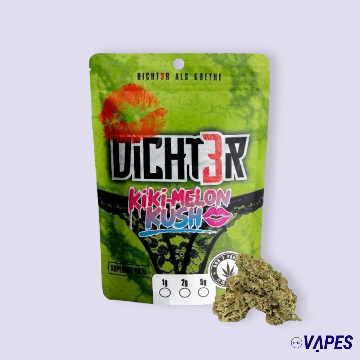 DICHT3R - 40% Superior Blüten - Kiki-Melon Kush HHC VAPES