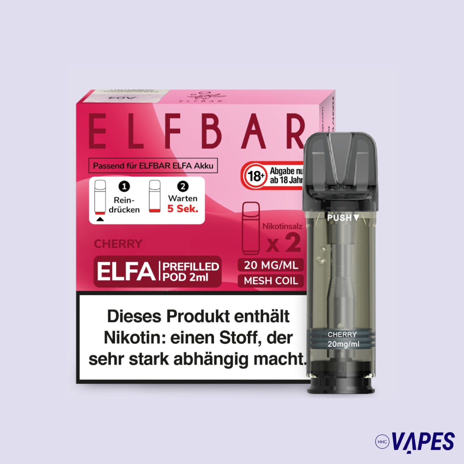ELFA CP Prefilled Pod Cherry 20mg/ml HHC VAPES