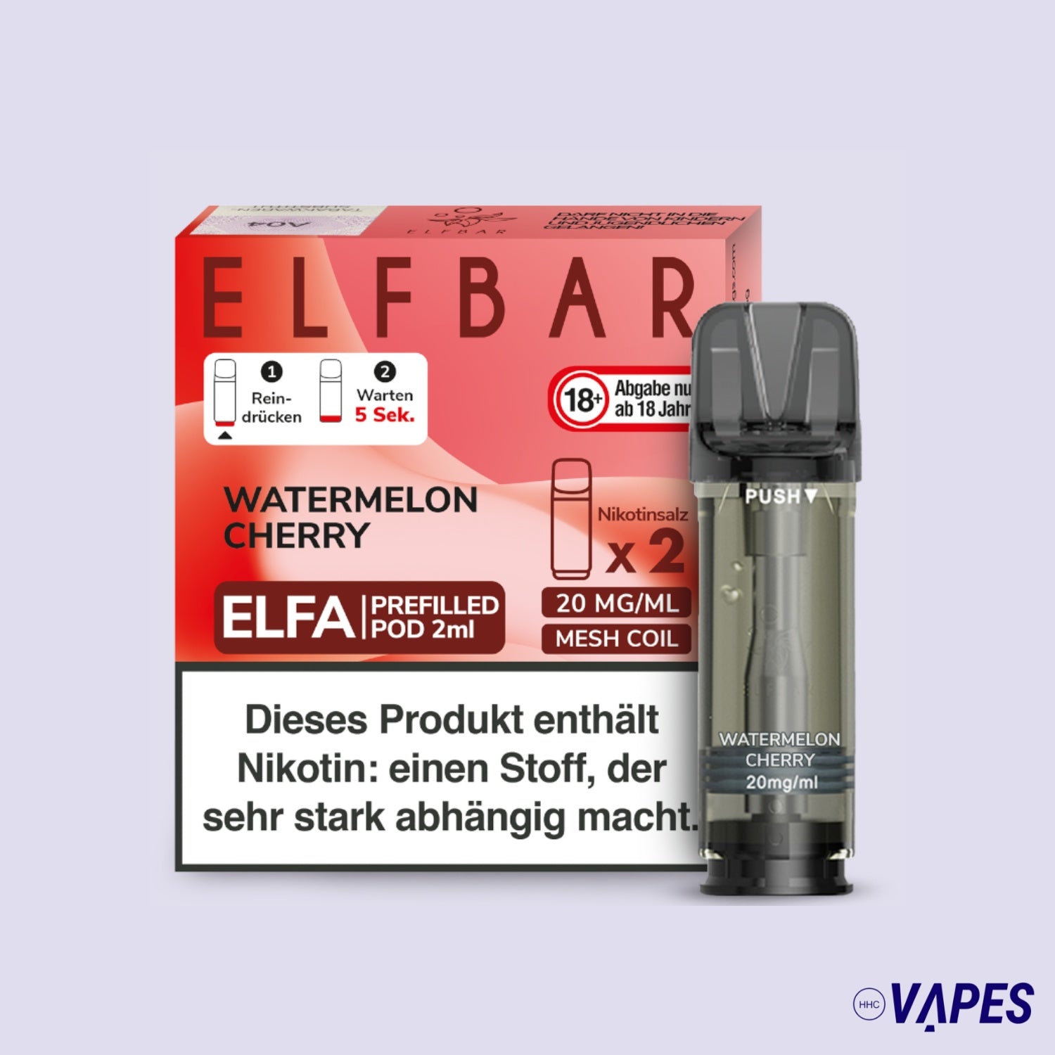ELFA CP Prefilled Pod Watermelon Cherry 20mg/ml HHC VAPES