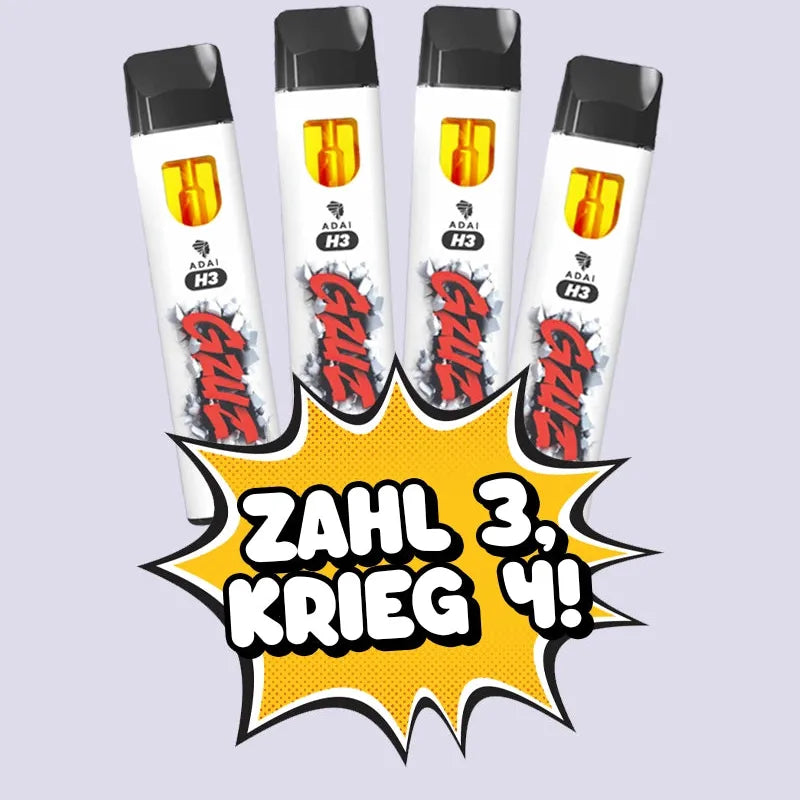 4 für 3 Gzuz H3 Vape Bundle HHCVapes