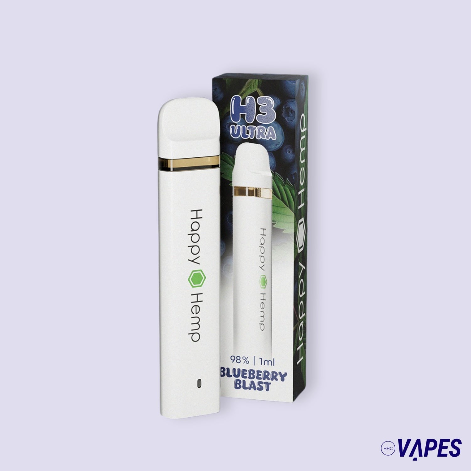 Happy Hemp H3 Ultra Vape 98% - Blueberry Blast 1ml HHC VAPES