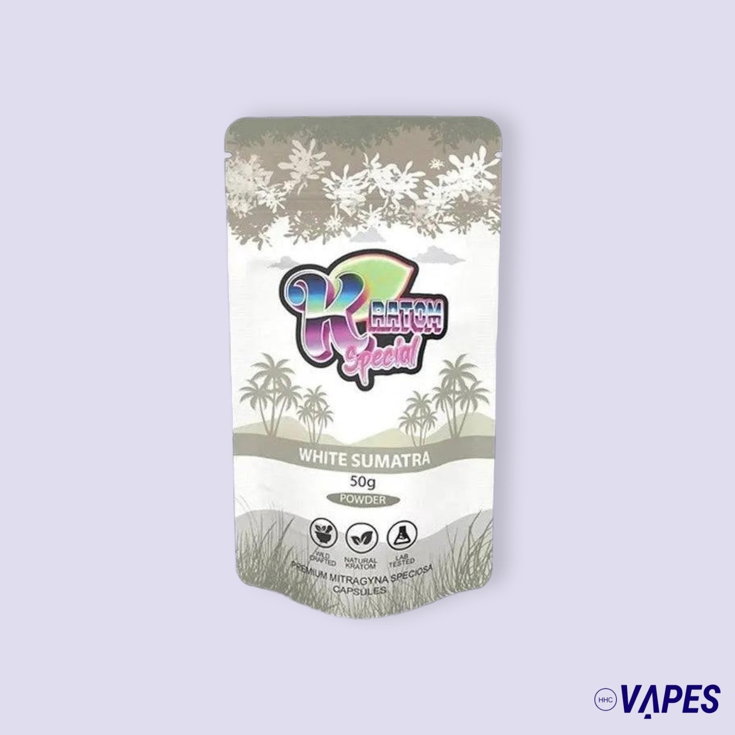 Kratompulver 50g - White Sumatra HHC VAPES