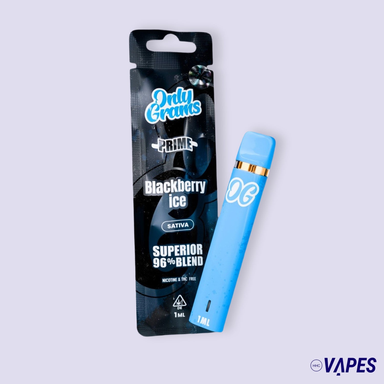 Only Grams Superior Vape Pen 96% - Blackberry Ice HHC VAPES