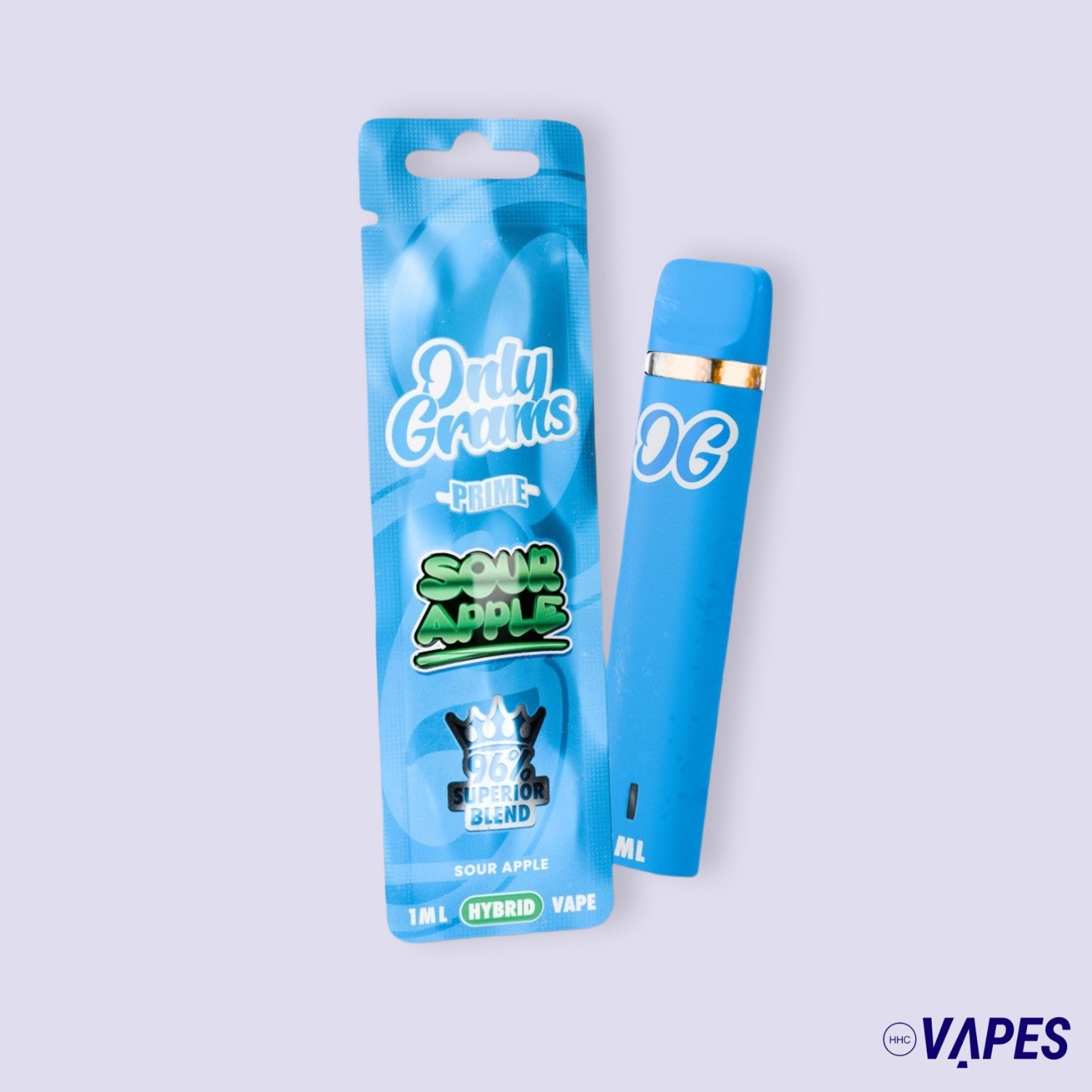 Only Grams Superior Vape Pen 96% - Sour Apple HHC VAPES