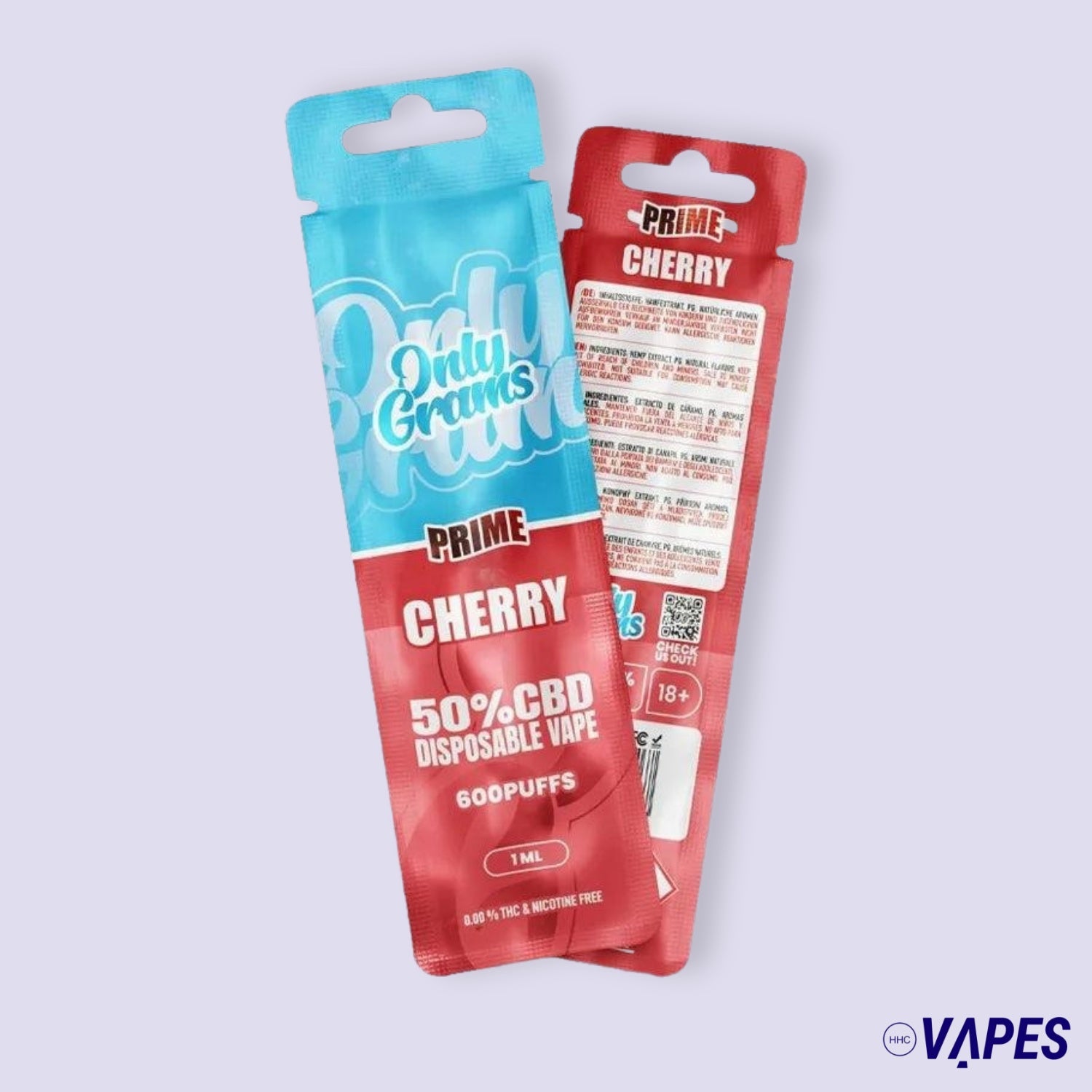 OnlyGrams CBD Vape Pen 50% - Cherry HHC VAPES