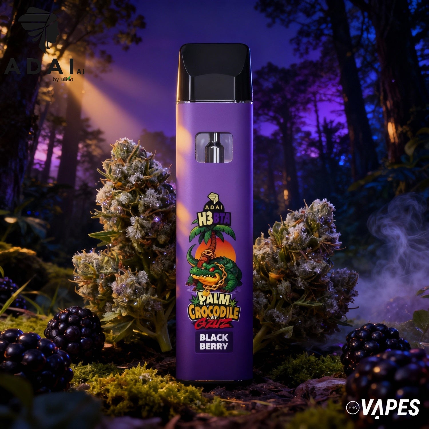 Palm Crocodile By Gzuz - H3BTA - Blackberry 1ml HHC VAPES