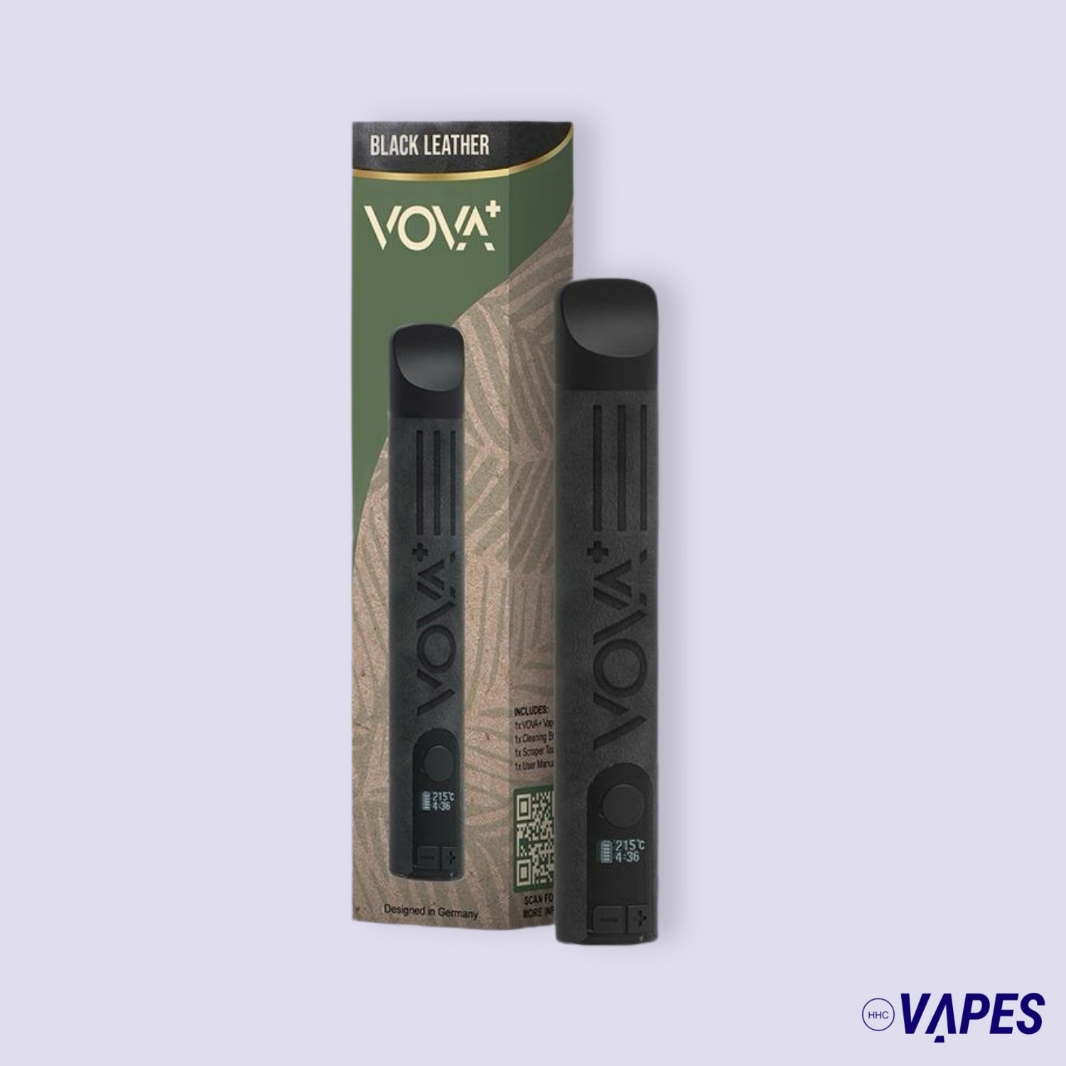 Vova Plus Vaporizer - Black Leather HHC VAPES