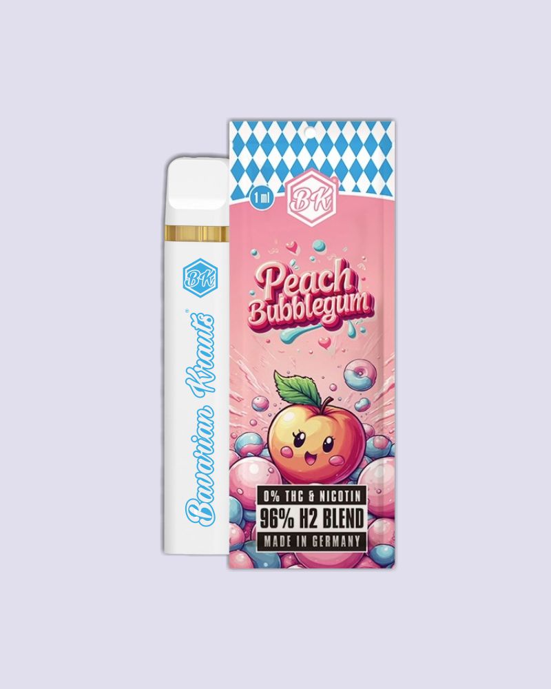 BK Vapes H2 96% - Peach Bubblegum 1ml