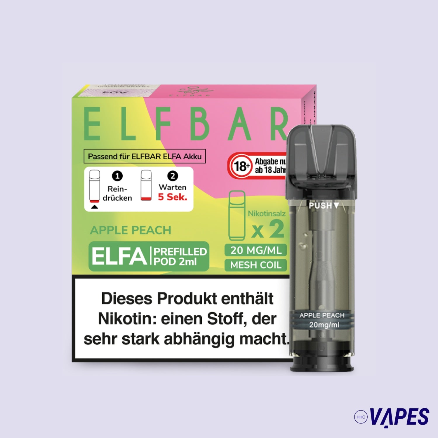ELFA CP předplněná kapsle Apple Peach 20mg/ml