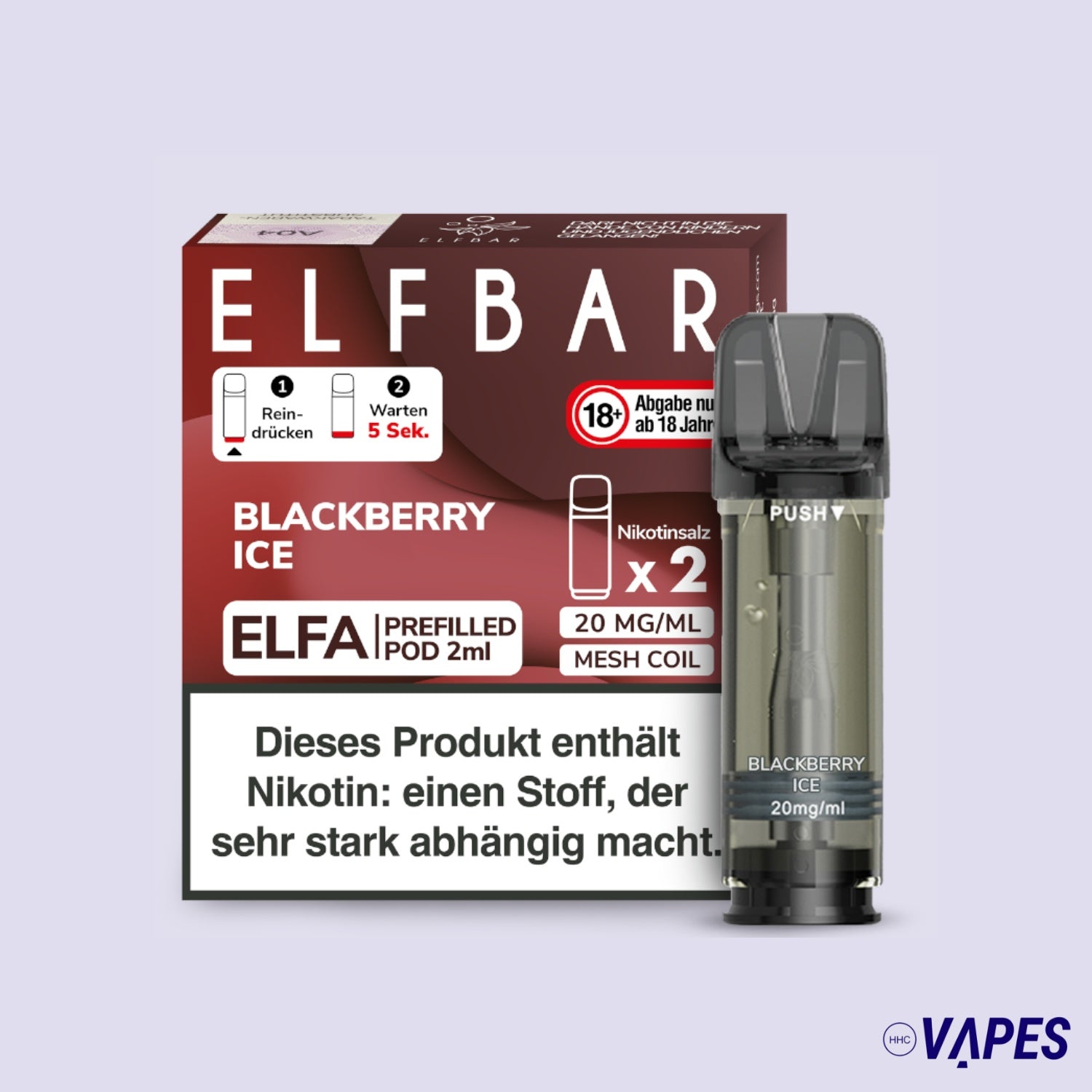 ELFA CP předplněná kapsle Blackberry Ice 20mg/ml