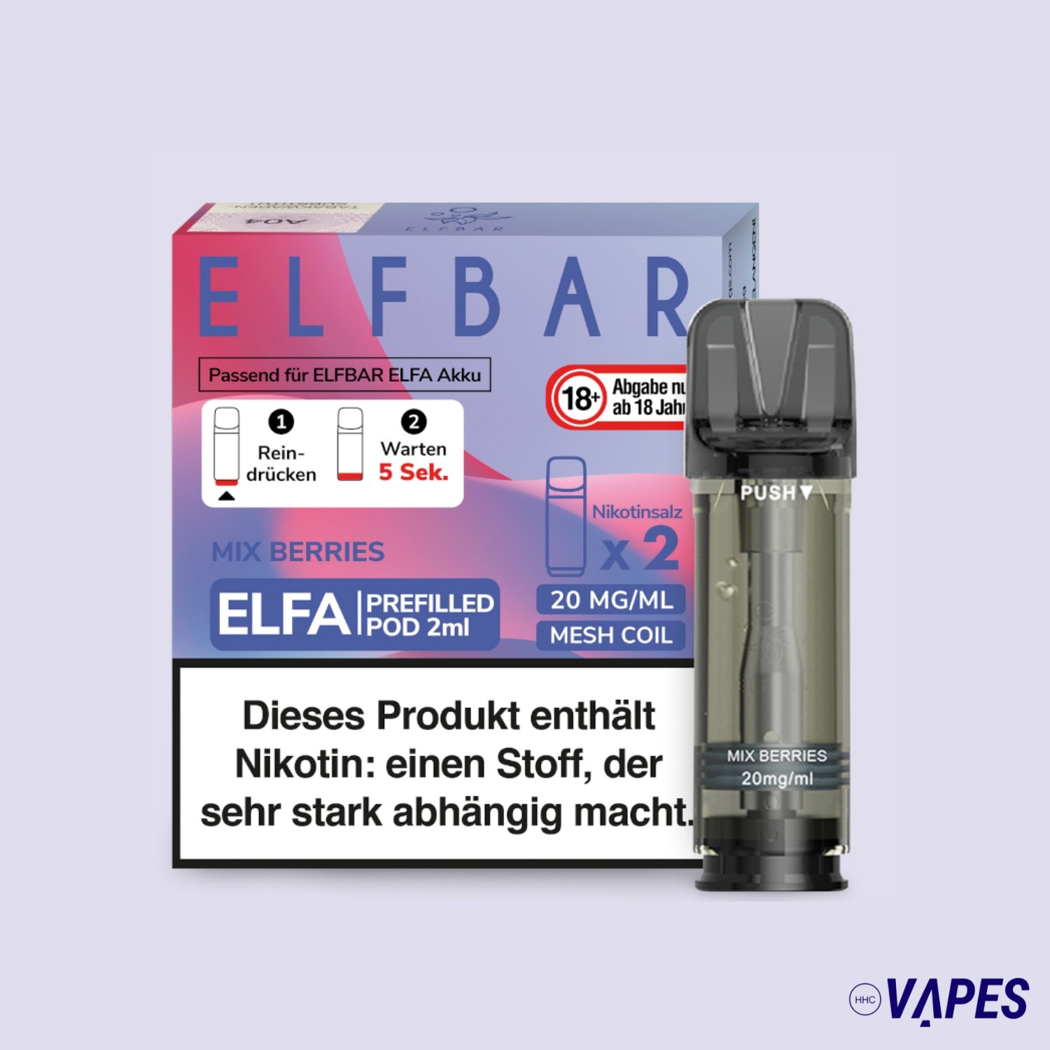 ELFA CP předplněná cartridge Mix Bobulí 20mg/ml