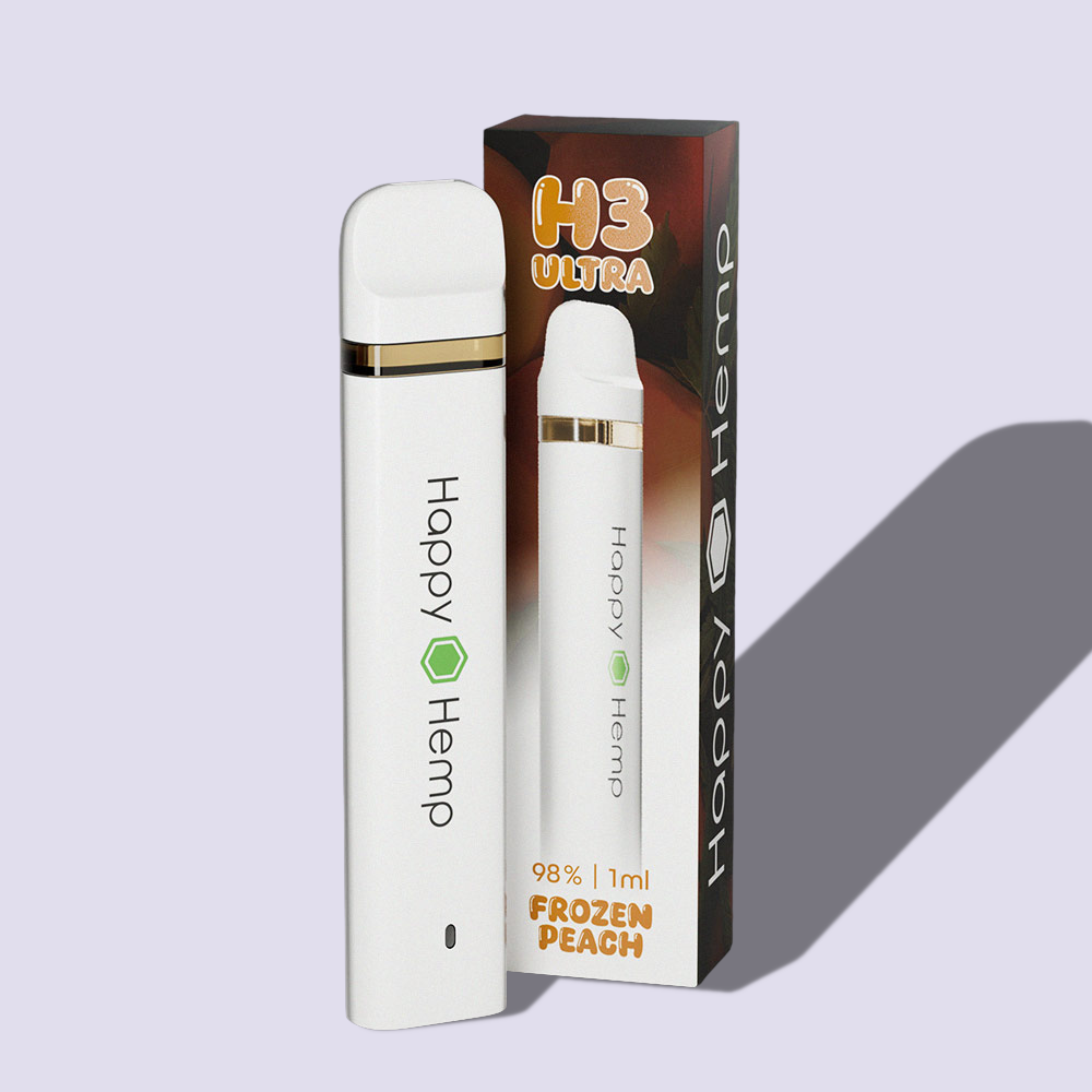 Happy Hemp H3 Ultra Vape 98% - Frozen Peach 1ml