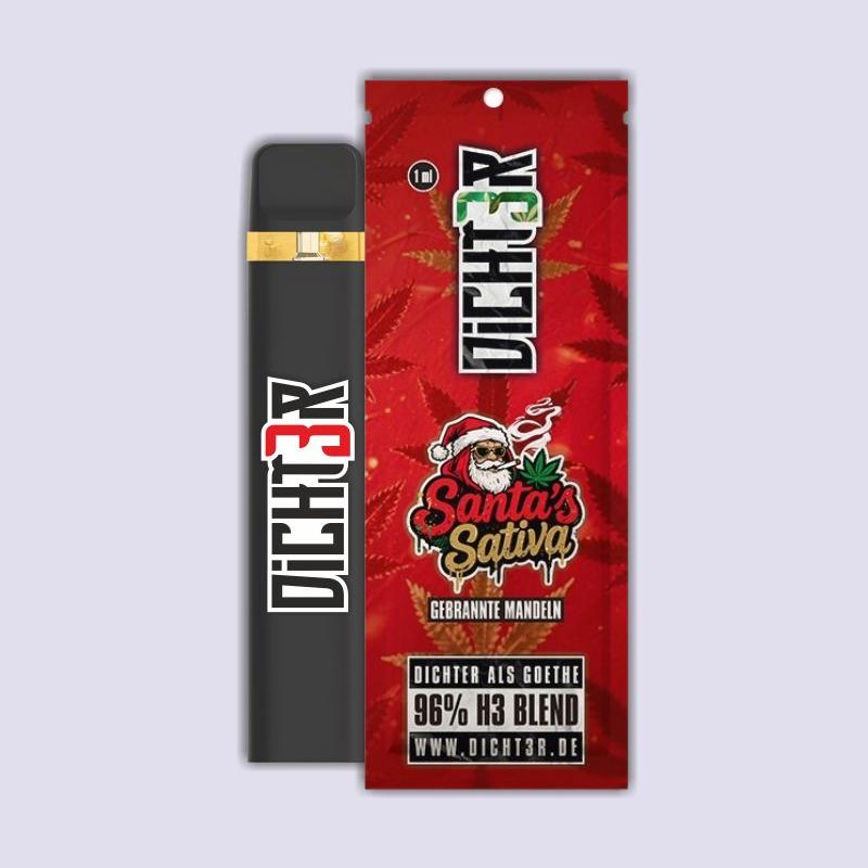 DICHT3R - 96% H3 Blend Vape - Santa's Sativa (Gebrannte Mandeln)