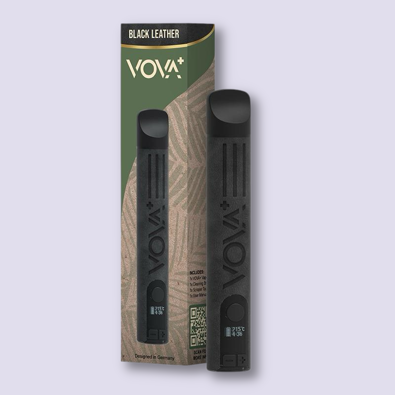 Vova Plus Vaporizer - Black Leather HHCVapes
