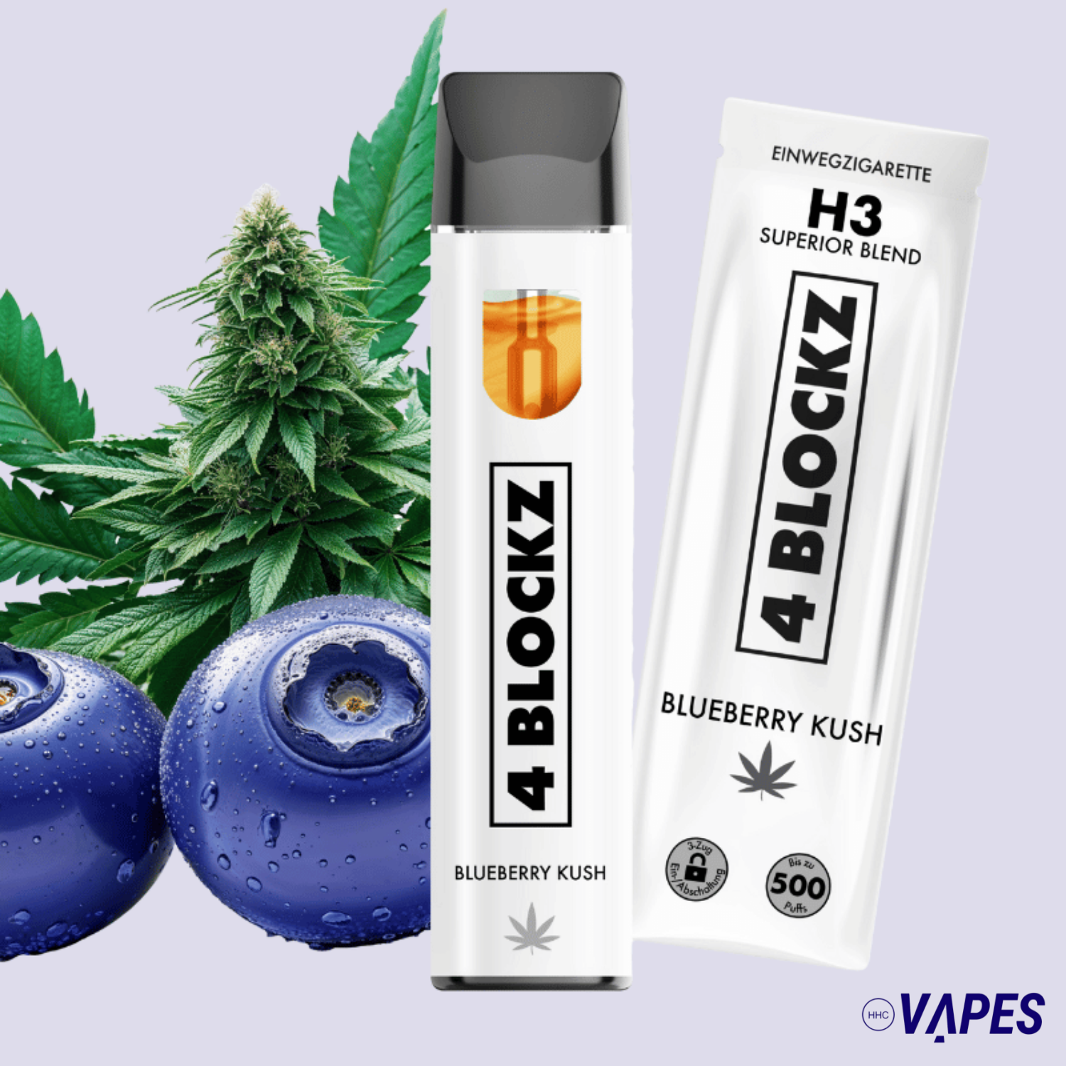4 Blockz H3 Vape Pen - Blueberry Kush HHC VAPES