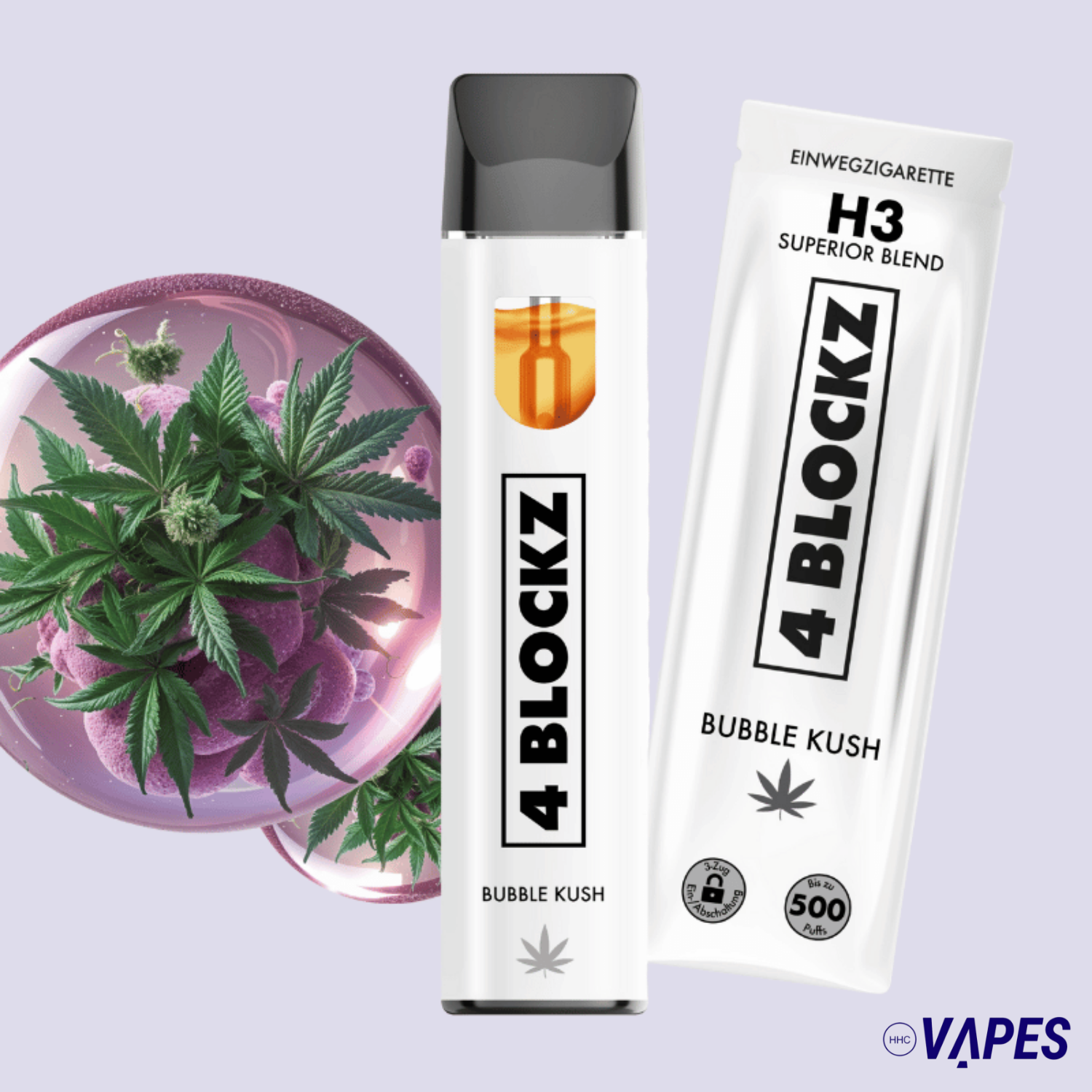4 Blockz H3 Vape Pen - Bubble Kush HHC VAPES
