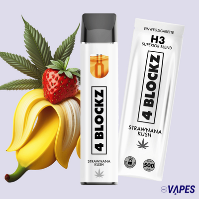 4 Blockz H3 Vape Pen - Strawnana Kush HHC VAPES