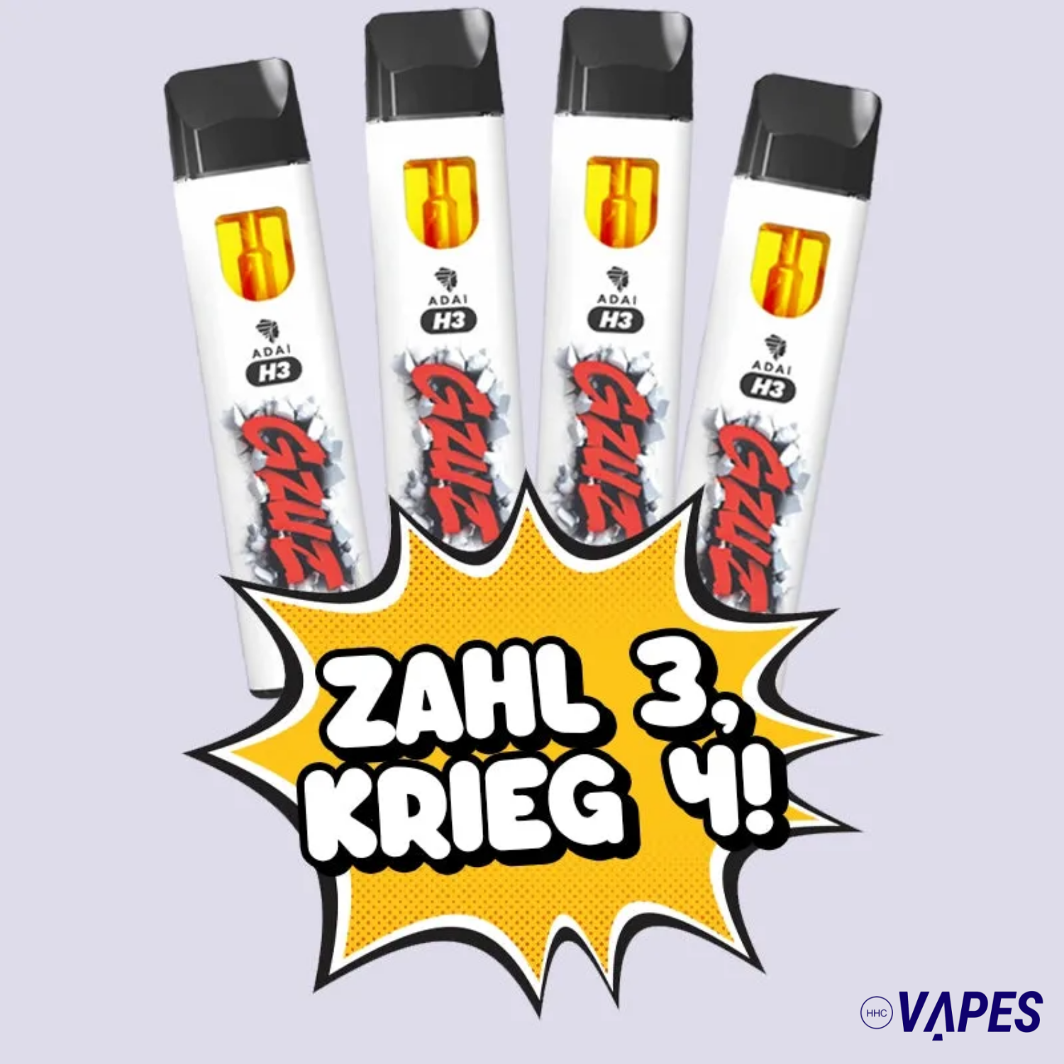 4 für 3 Gzuz H3 Vape Bundle HHC VAPES
