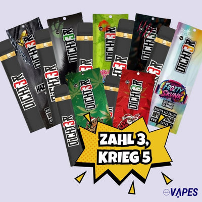 5 für 3 DICHT3R - 96% H3 Blend Vape Bundle HHC VAPES