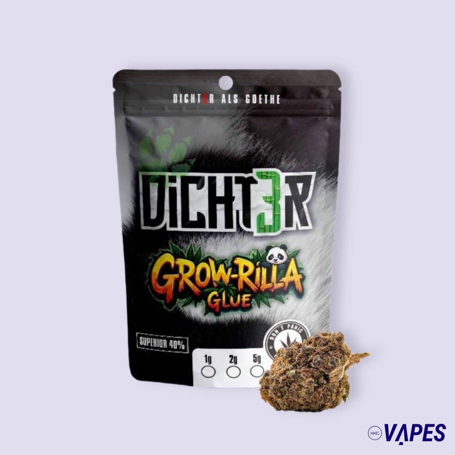 DICHT3R - 40% Superior Blüten - Grow-Rilla Glue HHC VAPES