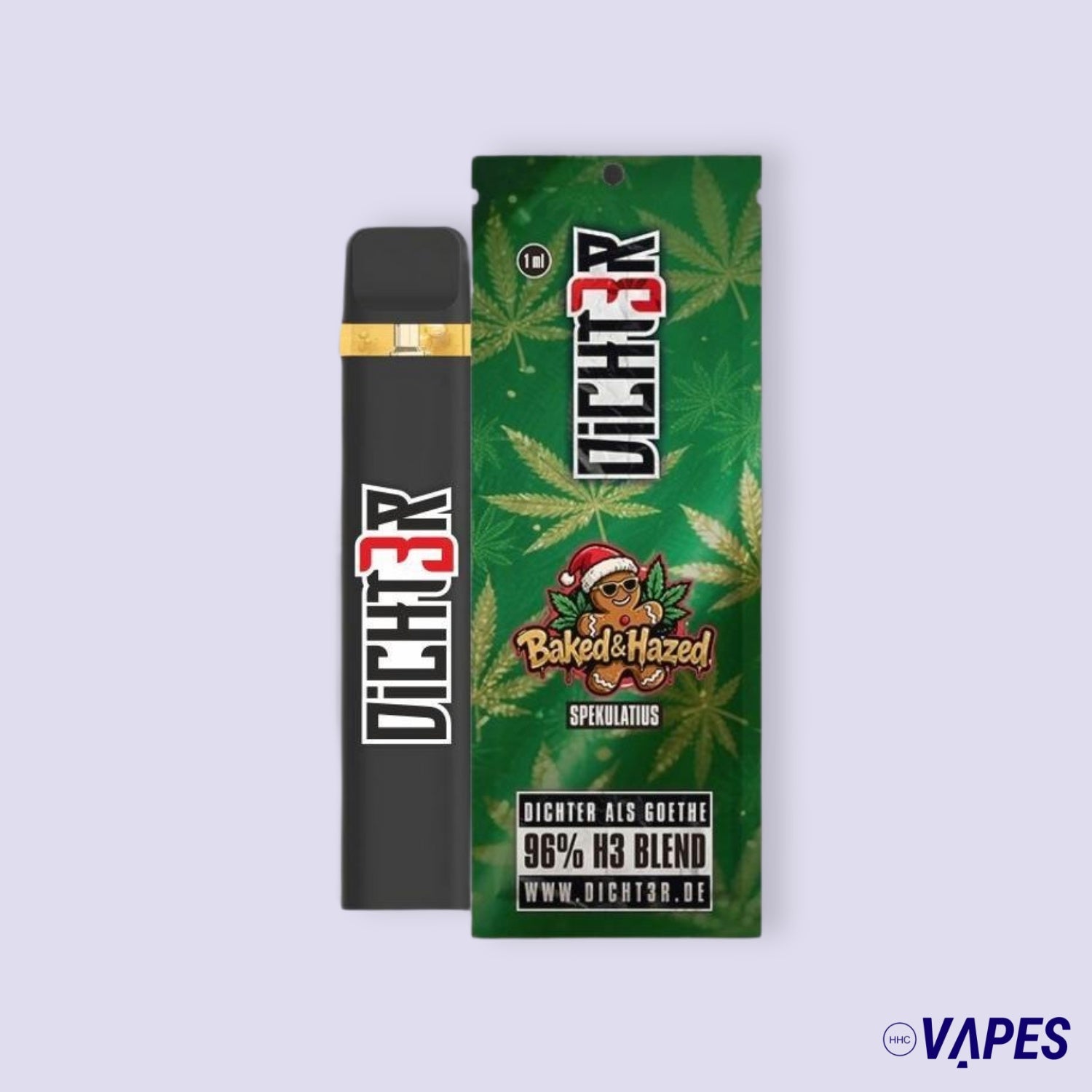Dicht3r - 96% H3 keverék Vape - Sütött & Haze (Spekulatius) - Akciós HHC Vapes
