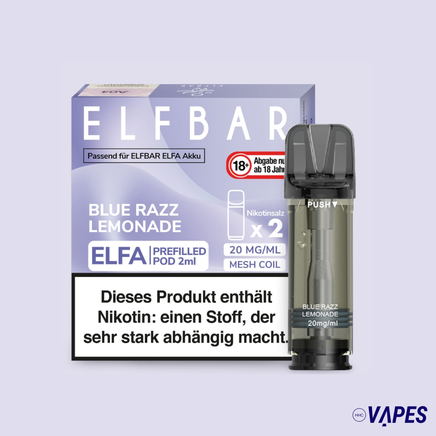 ELFA CP Prefilled Pod Blue Razz Lemonade 20mg/ml HHC VAPES