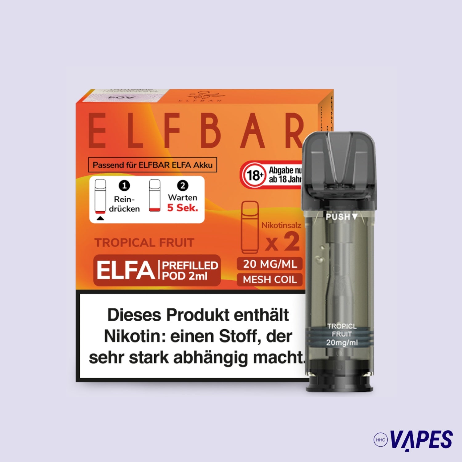 ELFA CP Prefilled Pod Tropical Fruit 20mg/ml HHC VAPES