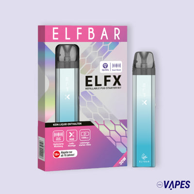 Elfbar Elfx Kit - Silver Blue HHC VAPES