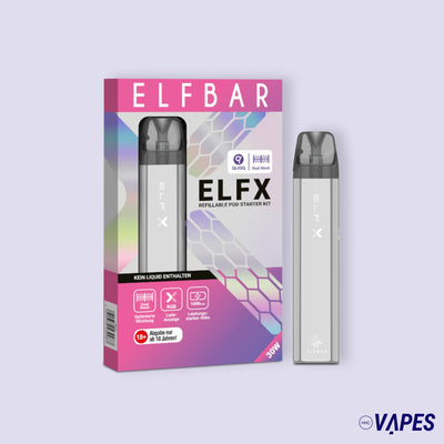 Elfbar Elfx Kit - Silver HHC VAPES