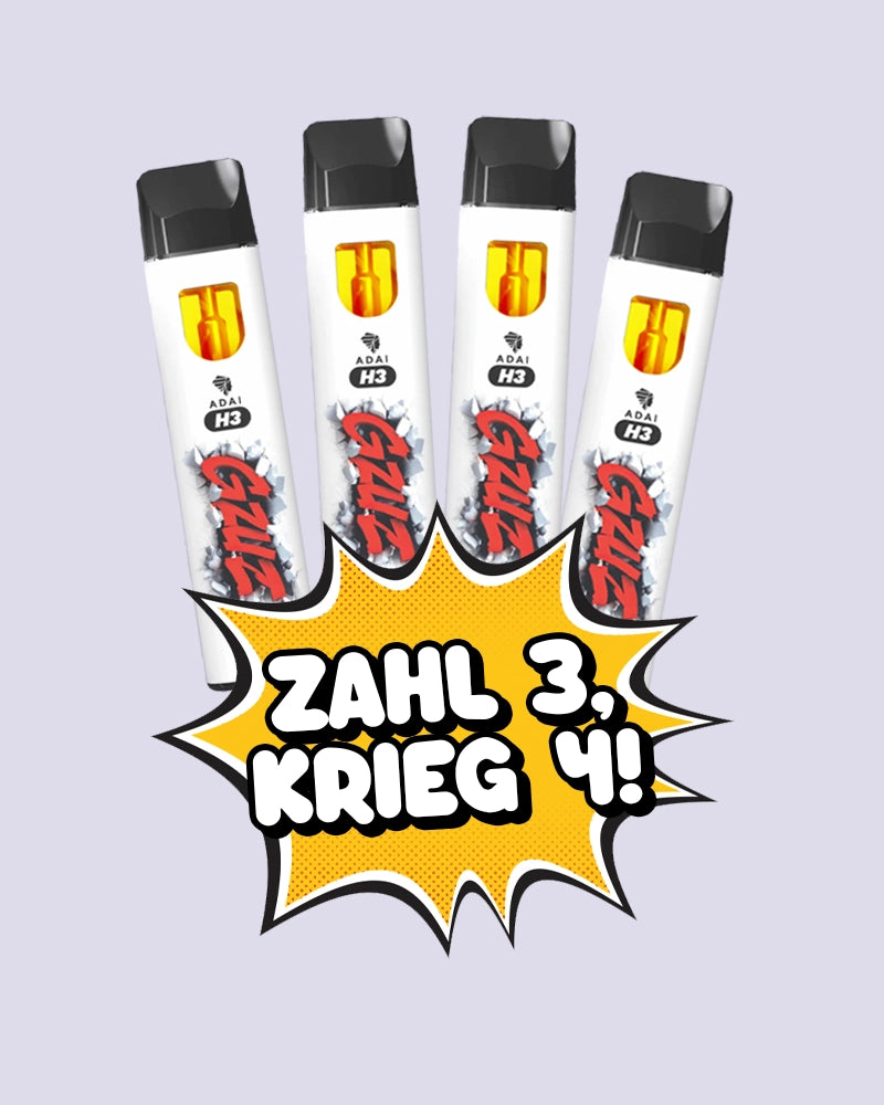 4 für 3 Gzuz H3 Vape Bundle HHCVapes