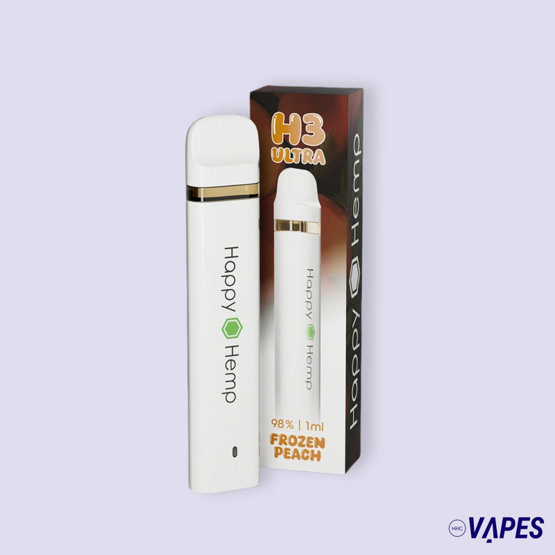 Happy Hemp H3 Ultra Vape 98% - Frozen Peach 1ml HHC VAPES