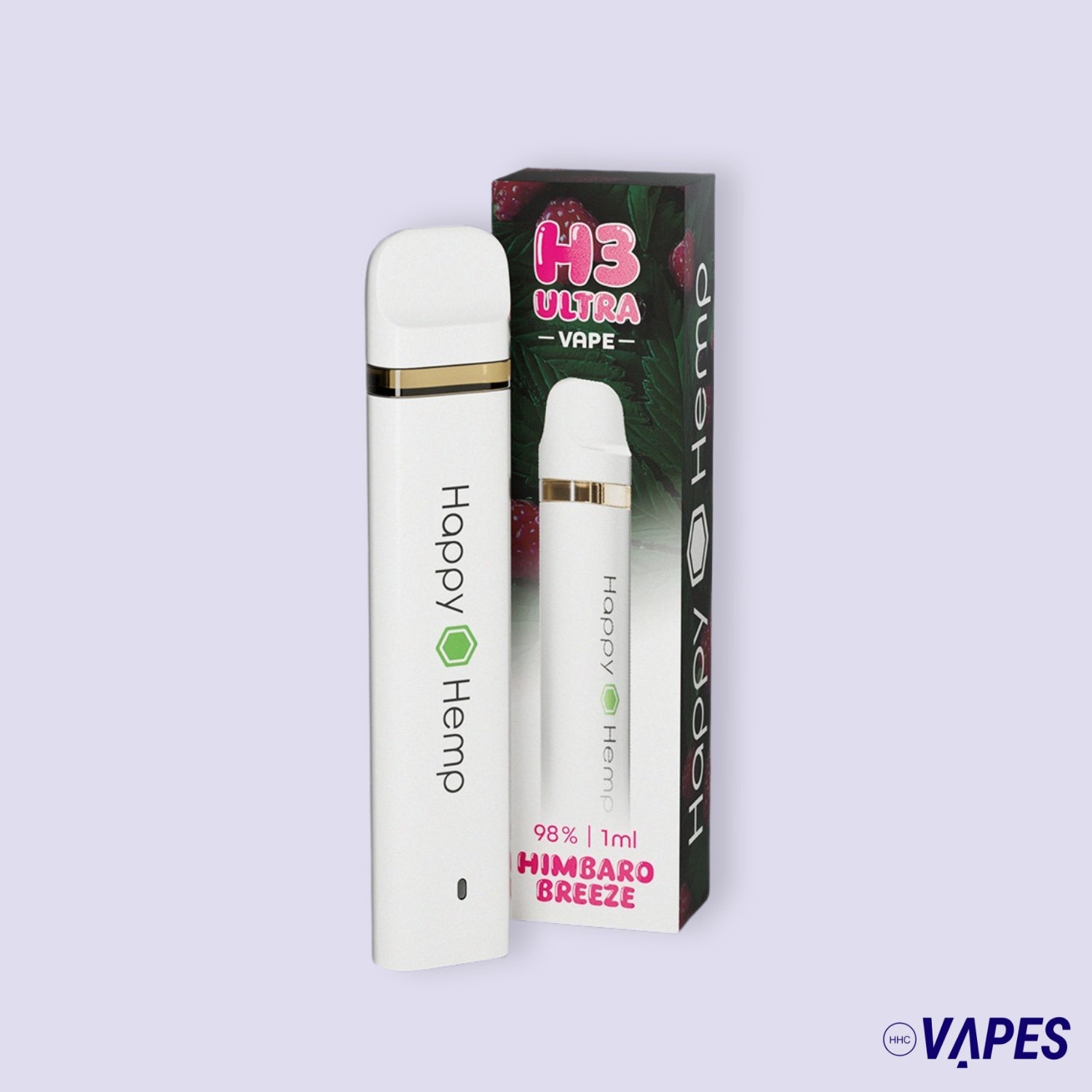 Happy Hemp H3 Ultra Vape 98% - Himbaro Breeze 1ml HHC VAPES