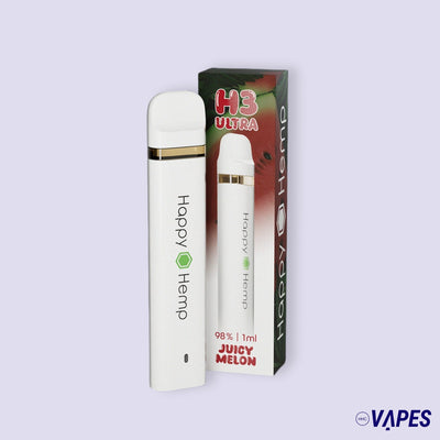 Happy Hemp H3 Ultra Vape 98% - Juicy Melon 1ml HHC VAPES