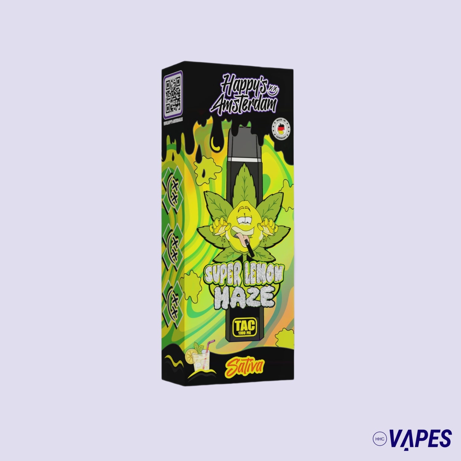 Happy's Amsterdam TAC Vape - Super Lemon Haze HHC Vapes