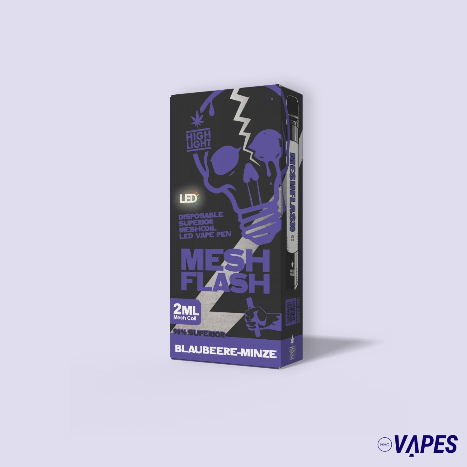 Highlight-Meshflash H2 Superior Blaubeere-Minze 2ml HHC VAPES