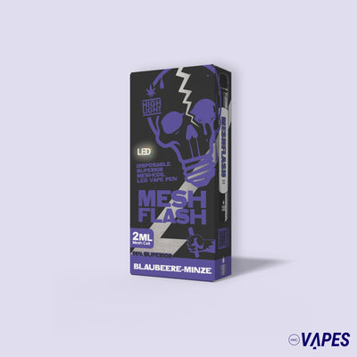 Highlight-Meshflash H2 Superior Blaubeere-Minze 2ml HHC VAPES