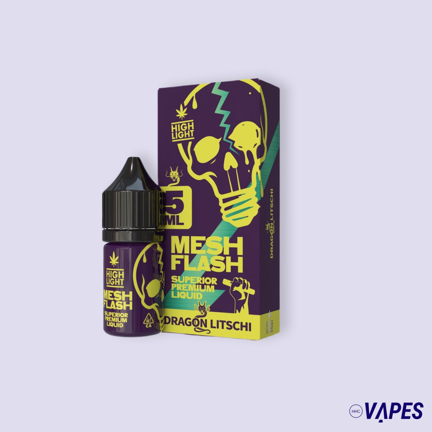 Highlight-Meshflash Liquid - Dragon Litschi 5ml HHC VAPES