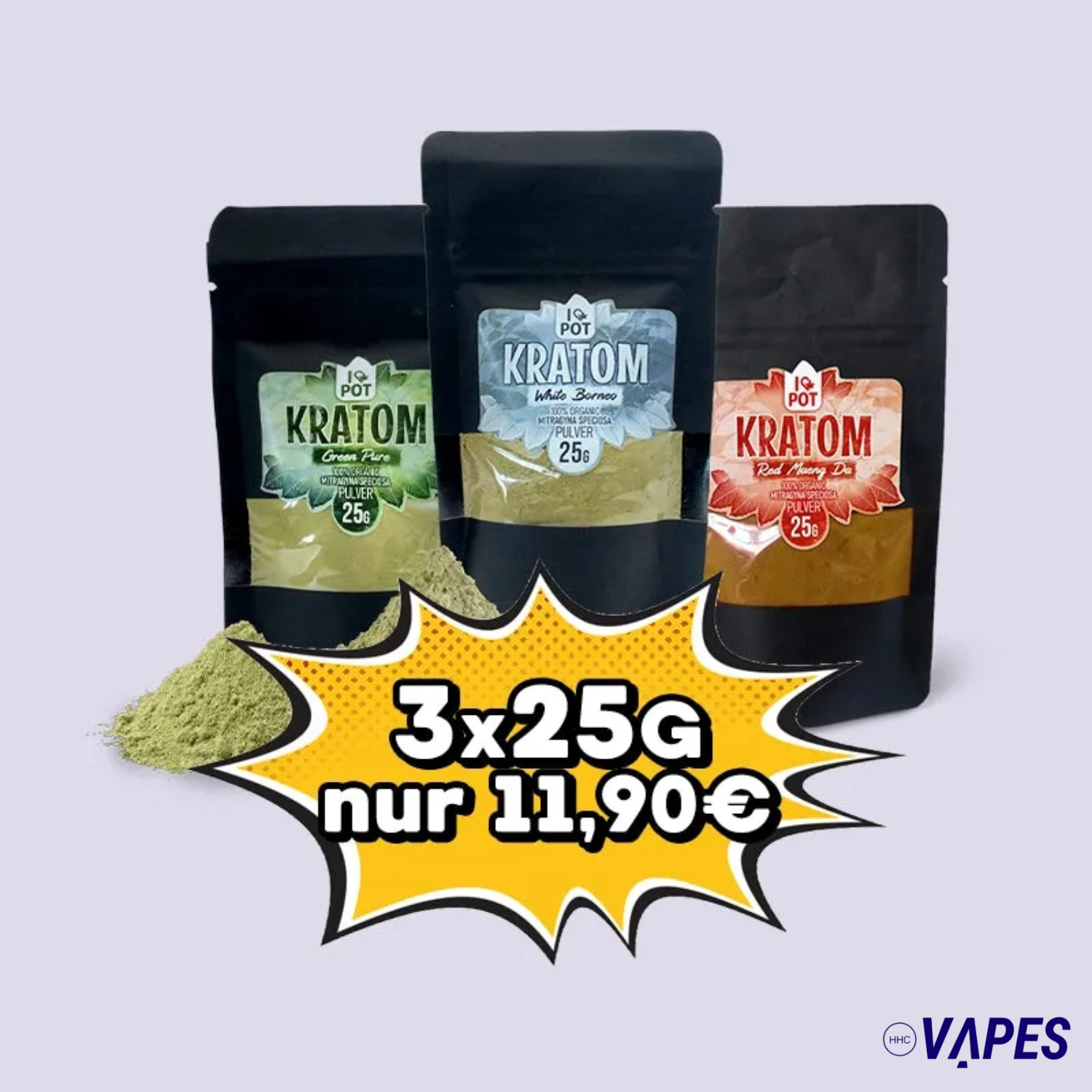 ILP Kratompulver Bundle - 3 mal 25g HHC VAPES