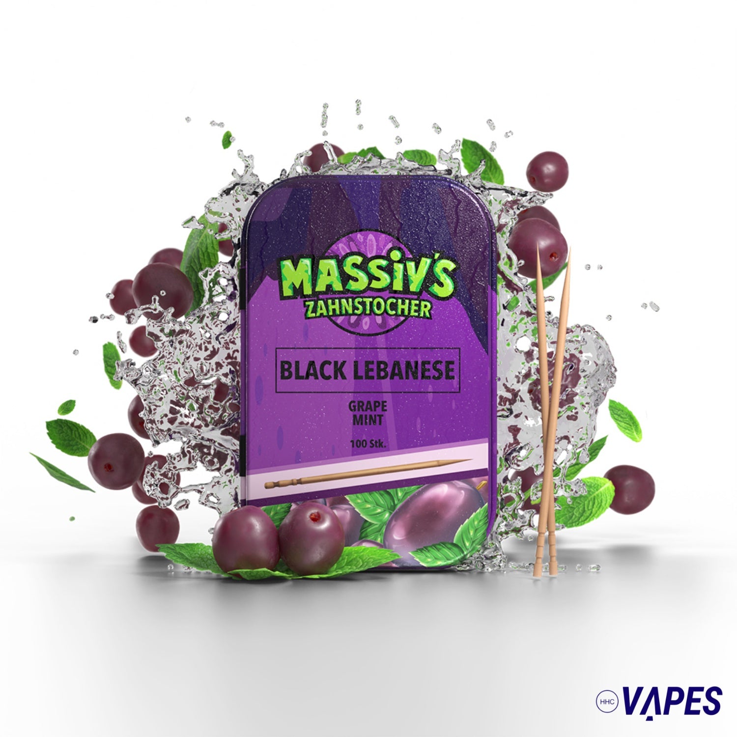 Palillos Massiv - 100 uds. Black Lebanese Vaper HHC