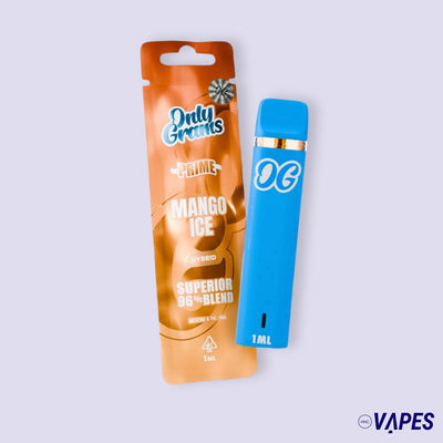 Only Grams Superior Vape Pen 96% - Mango Ice HHC VAPES