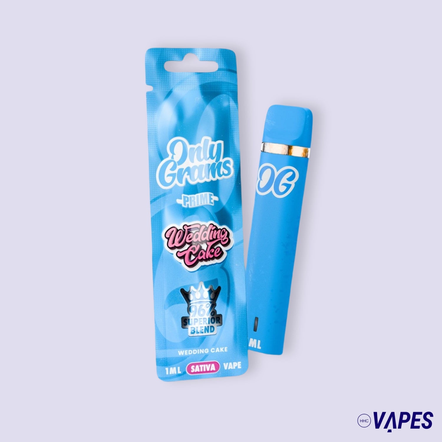 Only Grams Superior Vape Pen 96% - Wedding Cake HHC VAPES
