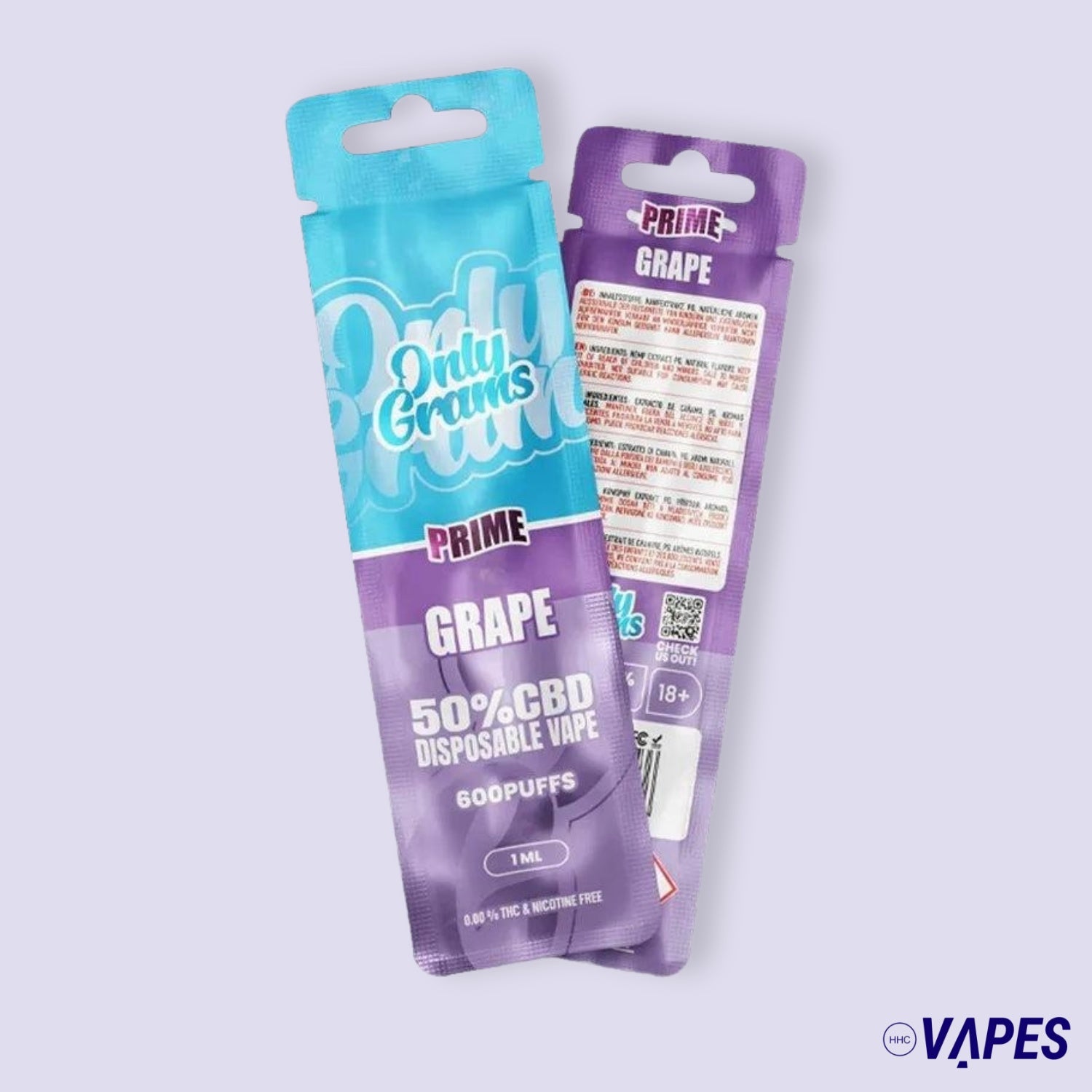 OnlyGrams CBD Vape Pen 50% - Grape HHC VAPES