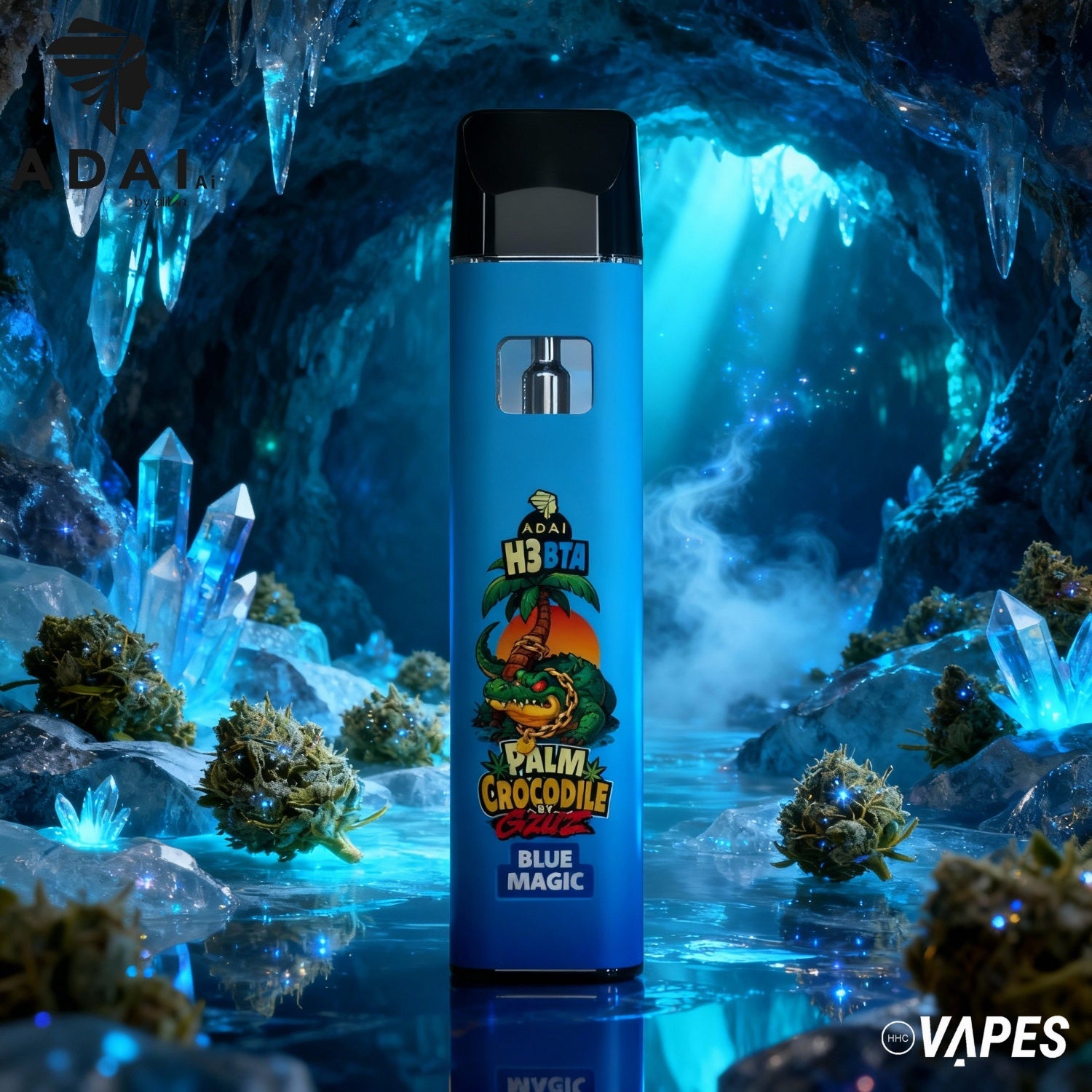 Palm Crocodile By Gzuz - H3BTA - Blue Magic 1ml HHC VAPES