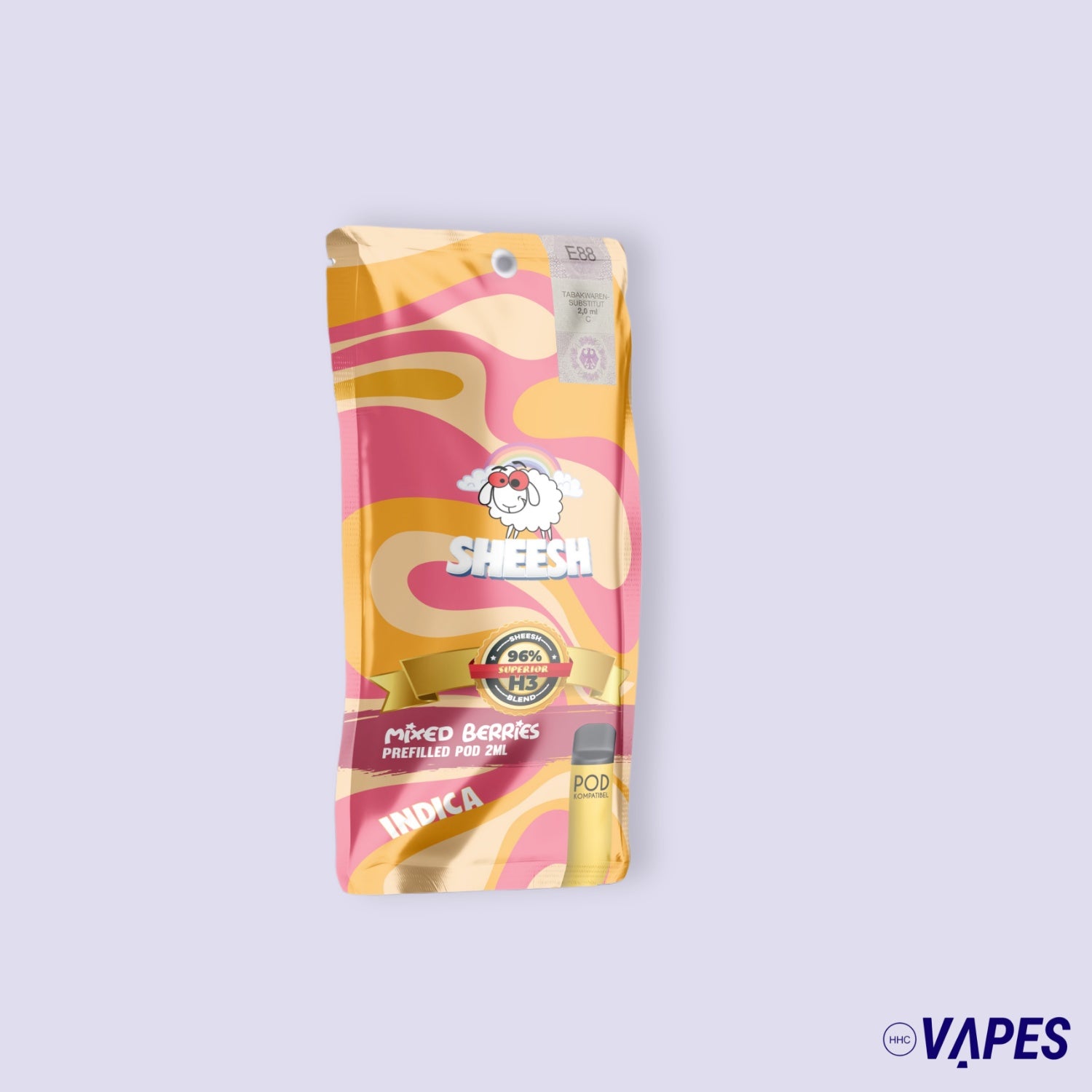 SHEESH - 96% H2 Superior Pod 2ml - Gelato Berry/Mieszane Jagody HHC Vapes