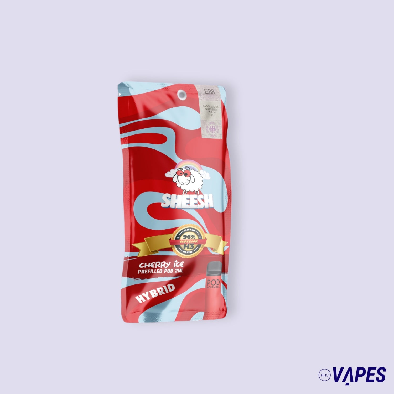 SHEESH - 96% H3 Superior Pod 2ml - Cherry Fuel/Cherry Ice HHC VAPES