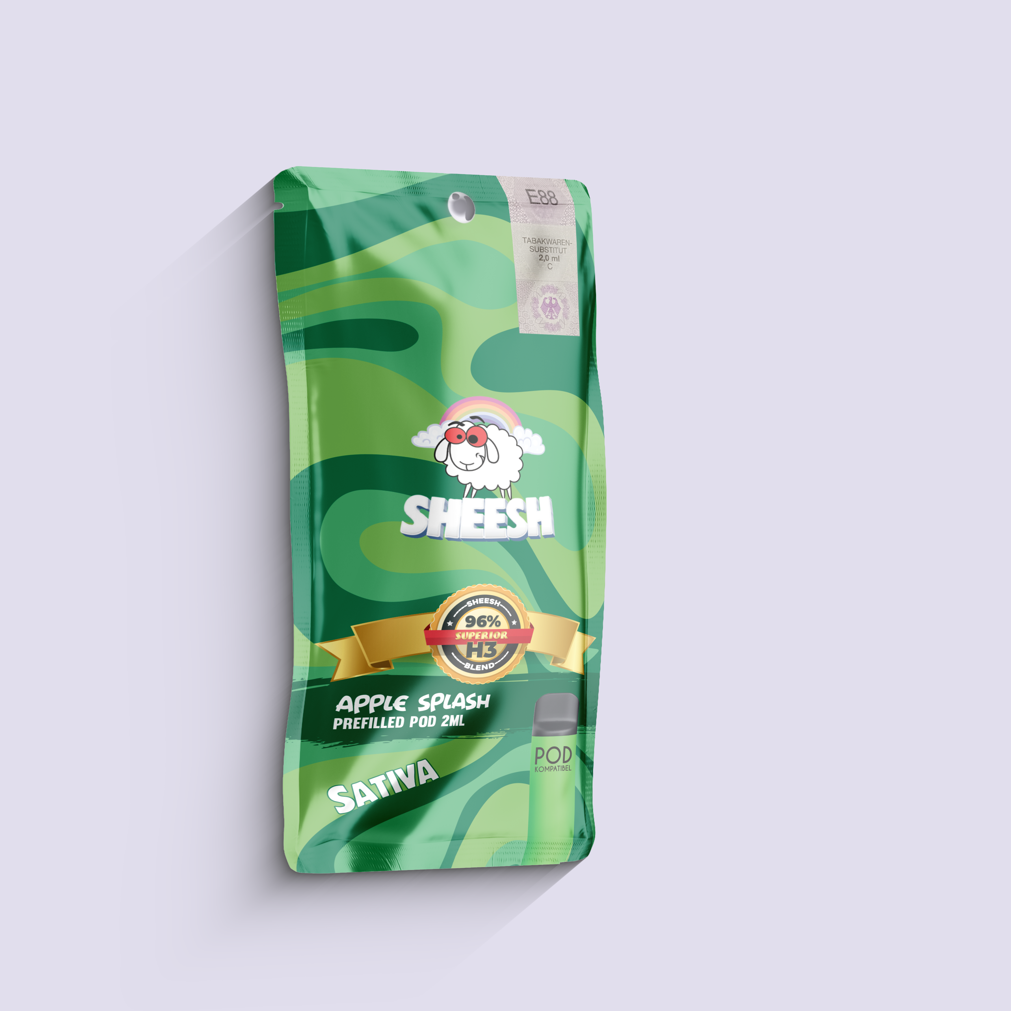 SHEESH - 96% H3 Superior Pod 2ml - Apple Splash